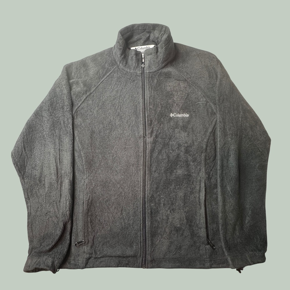 Columbia Fleece Jacket Women L Fire Side II Resort Charcoal Grey Full Zip WL6114
